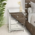 thumbnail image 5 of Better Home Products Mirrored Nightstand 3 Drawers Mirrored Bedside Table, 5 of 10