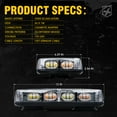 thumbnail image 6 of Xprite Rooftop Emergency Strobe Light bar with Magnetic Base High-Visibility LED Beacon for Vehicles Safety and Security Solution White & Amber, 6 of 6