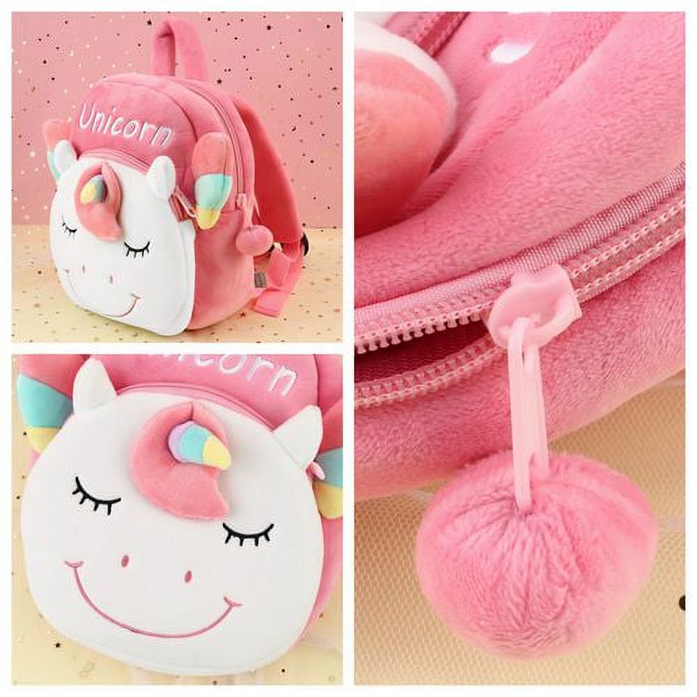 Yaoping 1 PCS Toddler Plush Unicorn Backpack, Boys and Girls Cute Plush Animal Small Daycare Backpack for Little Kids - image 5 of 5