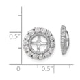 thumbnail image 2 of White Sterling Silver Earring Cluster Round (04) April Women'S Topaz Diamond 13 mm, 2 of 2
