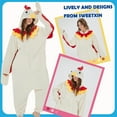 thumbnail image 6 of SWEETXIN Adult Chicken Unisex Onesie Pajamas Halloween Cosplay Costume Suit for Women and Men Jumpsuit SizeL, 6 of 7