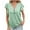 Mint Green, variant on cfhntfmh Dressy Casual Shirts for Women Trendy Ruffle 1/4 Sleeve Length Summer Tops Soft V Neck Solid Color Tunic T-Shirts