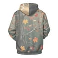 thumbnail image 3 of Craaazy Camo Hoodies for Women Men, Maple Leaf Print Oversized Hooded Sweatshirt Long Sleeve Fleece Pullover With Pocket Gifts, 3 of 8