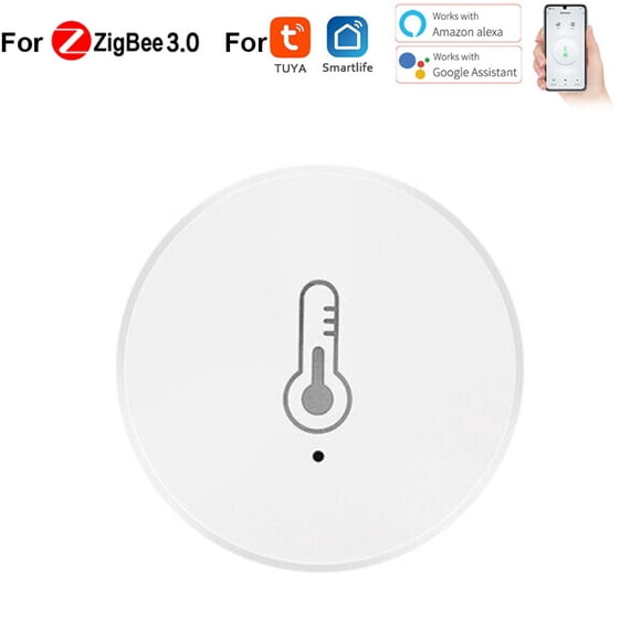 MYG for Smart ZigBee Temperature and Humidity Sensor for Remote Control, Real-Time, Compatible with for Alexa and Smart Home, Battery Powered, Easy Setup