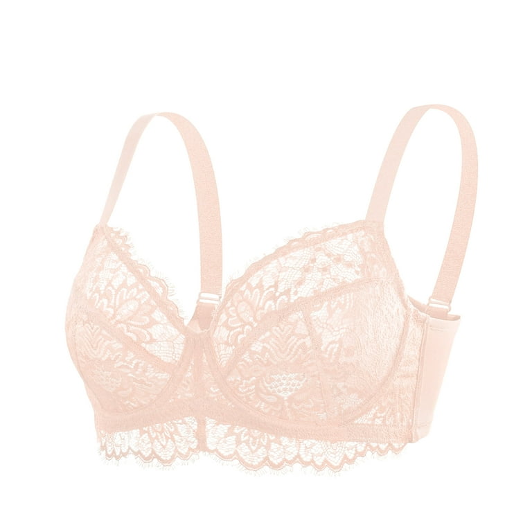 HSIA Minimizer Bra for Women - Plus Size Bra with Underwire Woman's Full  Coverage Lace Bra Unlined Non Padded Bra,Rose Cloud,36H 