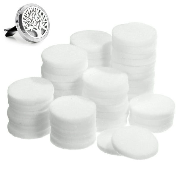 Cello de difusor de aroma de 50 piezas Papas de algodón de algodón Pendientes de aroma almohadillas de recarga de aroma