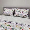 thumbnail image 2 of Colorful Comforter & Sham Bedding Set, Knitting Balls Crochet Hand Crafts Stitch Yarn Hobby Theme Illustration, 3 pcs Duvet Set Microfiber Filling Quilt, 5 Sizes, Multicolor, by Ambesonne, 2 of 4