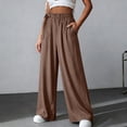 thumbnail image 7 of Wlynlyn Womens Pants Summer Boho Elastic Waistband Fashion Wide Leg Beach Pants Loose Casual Palazzo Pants Travel Vacation Clothes, 7 of 7
