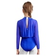 thumbnail image 3 of Xnihocha Girls Rhythmic Gymnastics Dance Unitard Ballerina Outfit Bodysuit Figure Ice Skating Dancewear Blue 12, 3 of 7