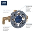 thumbnail image 4 of GROHE 35116000 GrohSafe 3.0 Pressure Balance Valve Rough with Flush Plug with Elbows with PEX Cold Expansion Outlets with Service Stops Unfinished, 4 of 5