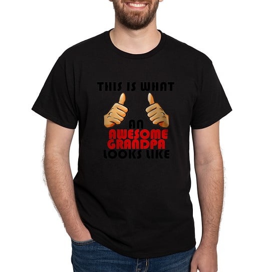 CafePress - What An Awesome Grandpa Looks Like T Shirt - Men's Classic Cotton T-Shirts