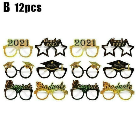 

Tfalo 2021 Graduation Paper Glasses Photo Frame Party Props Supplies