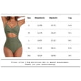 thumbnail image 4 of MORTTIC Women's Cutout One Piece Swimsuit Tummy Control High Waisted Wrap Tie Back Bathing Suit, L, 4 of 4