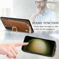 thumbnail image 3 of Feishell for Samsung Galaxy S23 Plus Wallet Case, Zipper Purse with 360 Rotatable Ring Kickstand, Premium PU Leather Shockproof Magnetic Buckle Credit Card Slots Holder Phone Case for Women Men,Brown, 3 of 9