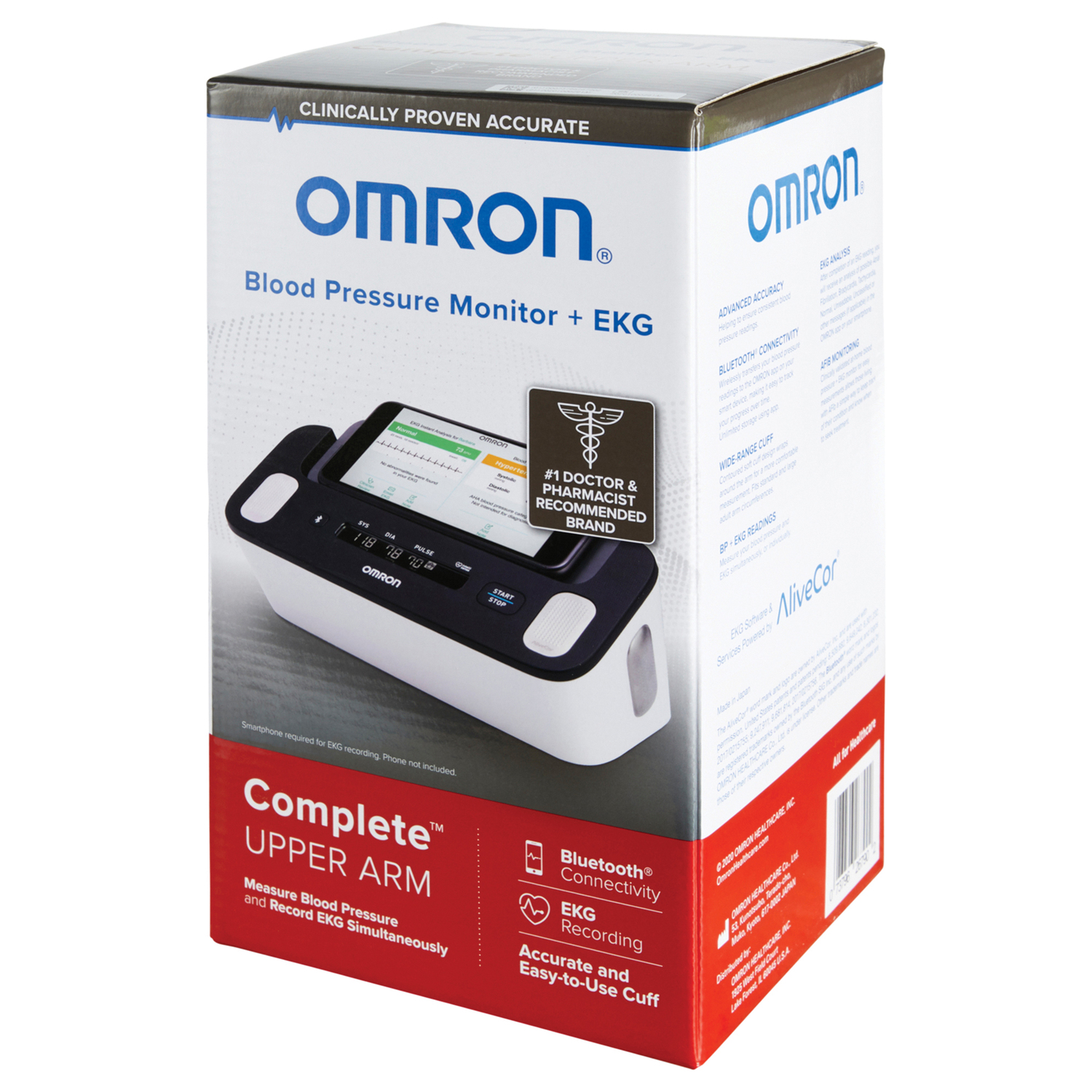 Omron Complete Wireless Upper Arm Blood Pressure Monitor and Single-Lead EKG Monitor