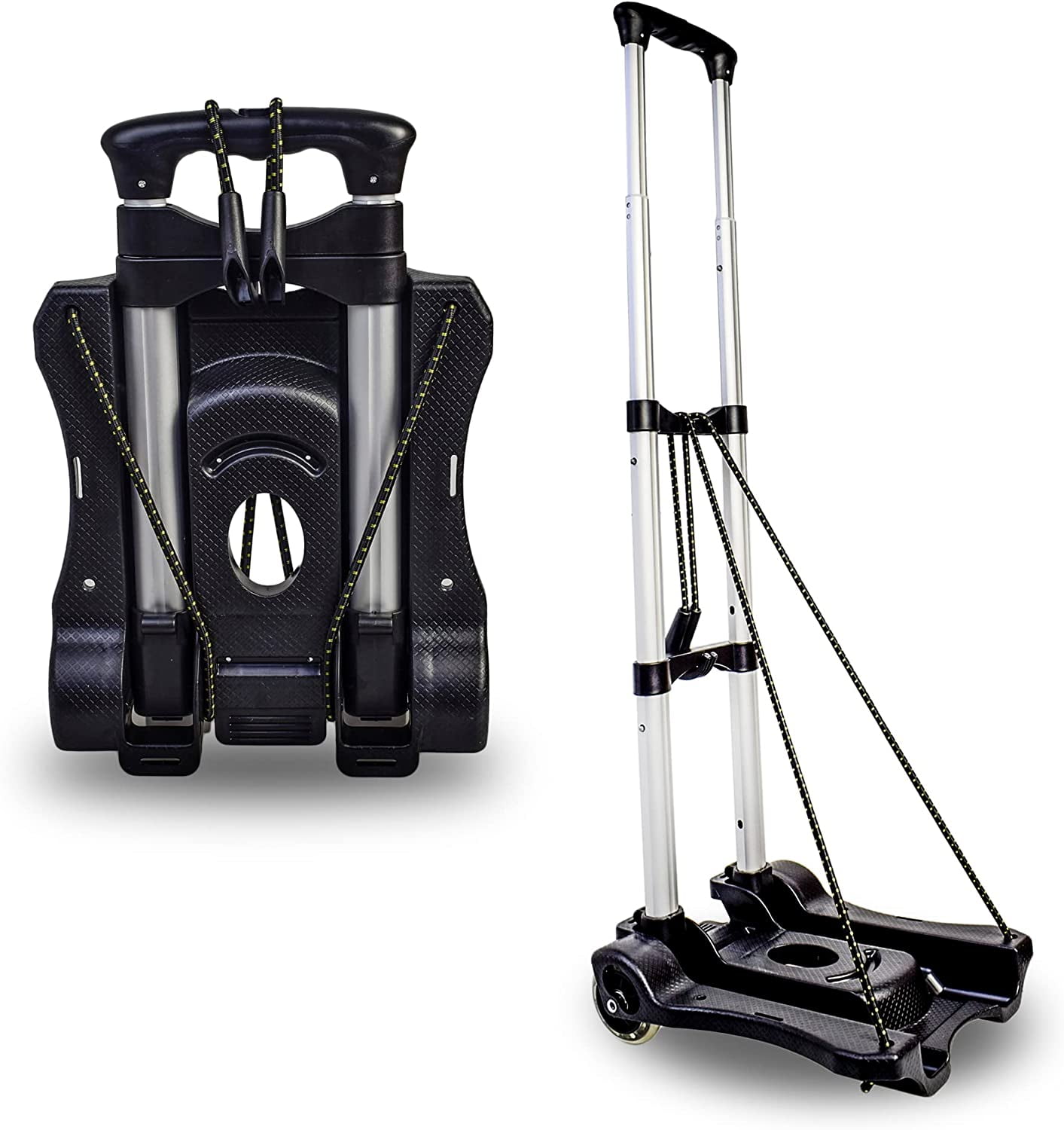LOOVIU Hand Truck Portable Luggage Cart, Folding Lightweight Aluminum