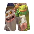 thumbnail image 4 of Cartoon My Singing Monsters Mens Board Shorts Summer Swim Trunks Quick Dry Beach Swimwear Bathing Suit Swim Shorts with Compression Liner And Pockets, 4 of 7