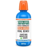 TheraBreath Fresh Breath Alcohol-Free Mouthwash, Mouth Rinse for Adults, Icy Mint, 16 fl oz