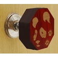 thumbnail image 2 of IBA Indianbeautifulart Boutons Gravés Rouges 10 Pcs Meubles Boutons en Bois Festonné Tiroir Rustique, 2 of 3