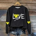 thumbnail image 2 of Lisingtool Essential Hoodies Women's Love Tennis Casual Hoodie Long Sleeve Sweatshirts Soft Printed Shirts Women's Winter Sweatshirt Tops Long Sleeve Tops Black, 2 of 6