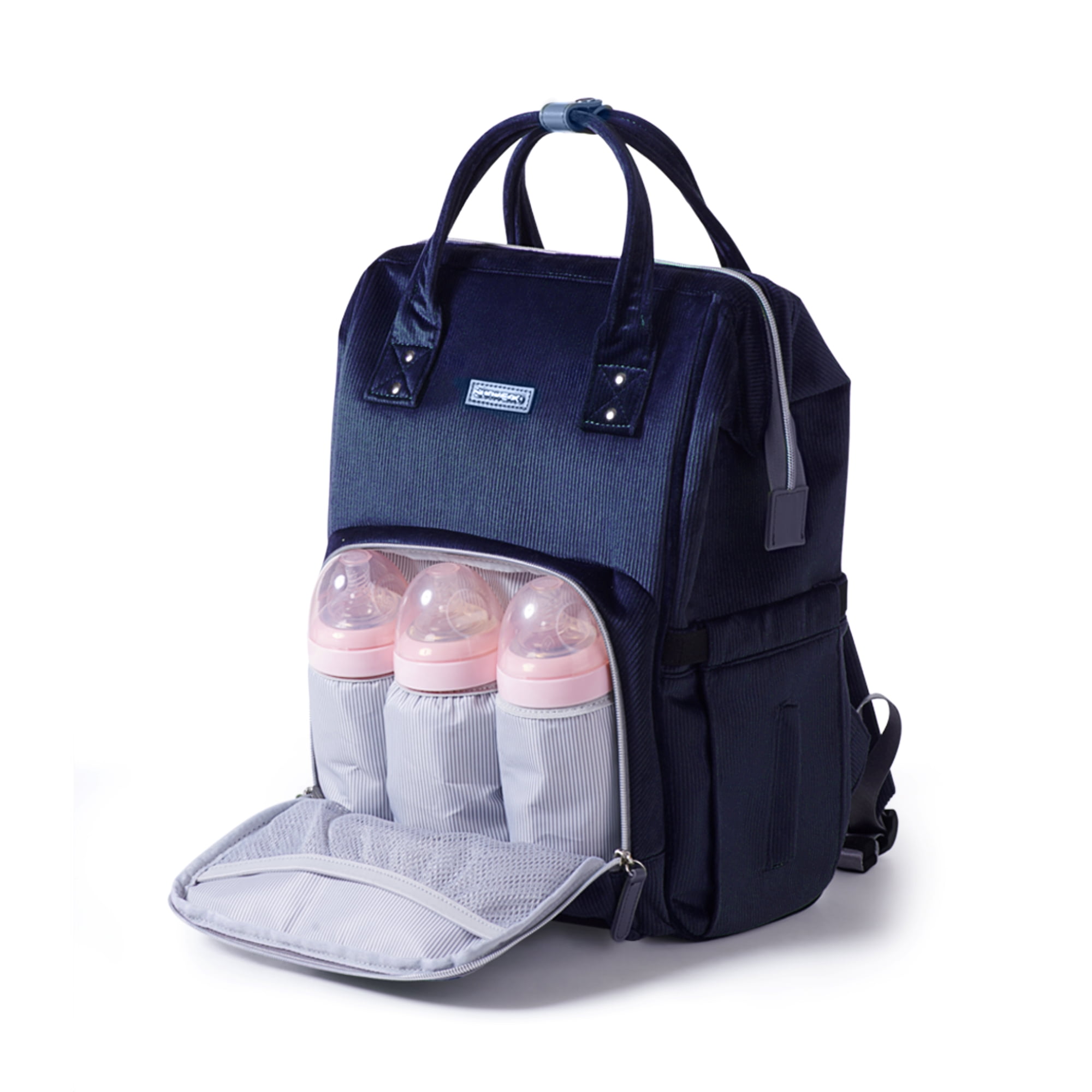 Sunveno Corduroy Diaper Bag, Large Capacity, Water-Resistant Disposable Diaper Bags