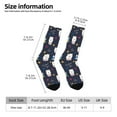thumbnail image 2 of Gukieu Llamas 1 Print Contrast Color Mid-calf Socks, Sweat-wicking Athletic Socks, Unisex Clothing Accessories, 2 of 6