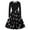 Dark Gray, variant on Atogsazn Women's Vintage Floral Lace Flared A-Line Casual Party Dresses Long Sleeve Dress for Women Fashion Black M