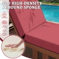 thumbnail image 5 of Kimunuk Outdoor Chaise Lounge Cushions set of 2, 80" x 26" x 4" Waterproof Pool Beach Recliner Replacement Cushions with Ties, Fuchsia Red, 5 of 7