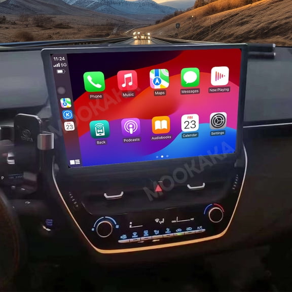MOOKAKA 13.1 inch Carplay Screen/Radio/Multimedia Player for Toyota Corolla 2021-2025 Models Universal Car Navigation/GPS Upgrade Headunit Android Display 1080P Touch Screen Replace System