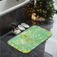 thumbnail image 2 of Colorful Gree Flannel Bath Mat 16x24 Inches, Soft Absorbent Non-Slip Bathroom Rug, Machine Washable Floor Mat for Shower, 2 of 6