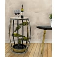thumbnail image 3 of Vintage Metal Barrel Design Cascading Waterfall Floor Water Fountain with Tiering Wine Bottles Yard Art Decor, 3 of 8