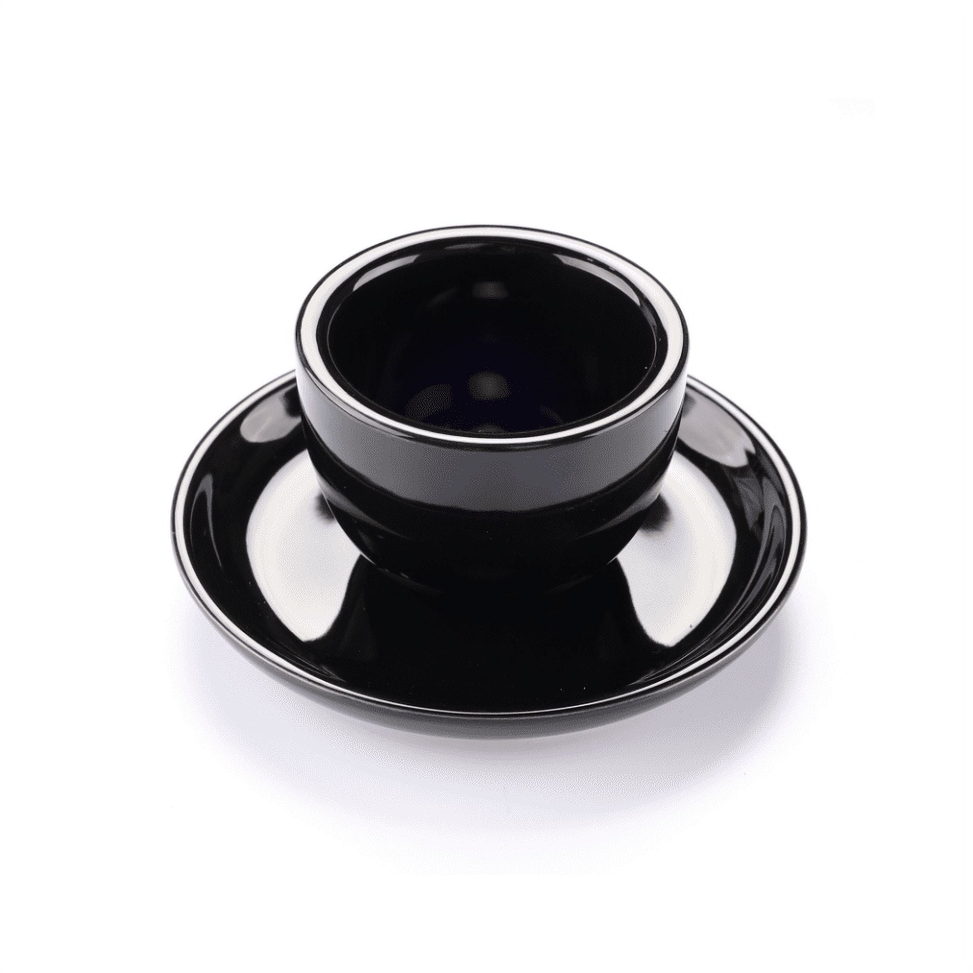 2-Pack Stainless Steel Espresso Cups - 80ml Double-Walled Insulated Glasses, Heat Resistant (Black)