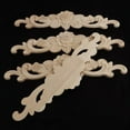 thumbnail image 4 of GUOOL 4 Pieces Retro Unpainted Wood Carved Decal Corner Applique Frame Furniture Decor L, 4 of 9