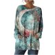 thumbnail image 5 of TaTaai Women’s Casual Round Neck Print Long Sleeve Blouse With Pockets Loose Fit Patterned T Shirts Soft Polyester Daily Holiday Travel Top Gift, 5 of 7