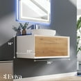 thumbnail image 2 of Eviva Santa Monica 36" White Oak Wall Mount Bathroom Vanity w/ Solid Surface Sink, 2 of 5