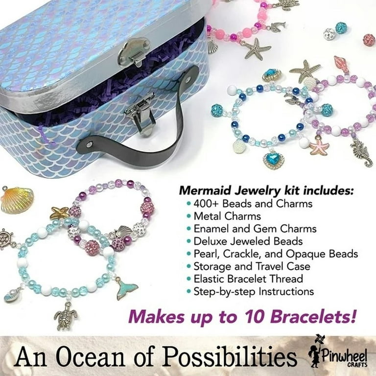 Pinwheel Crafts Paracord Charm Bracelet Making Set: DIY Bracelets Kit for Girls, Teens