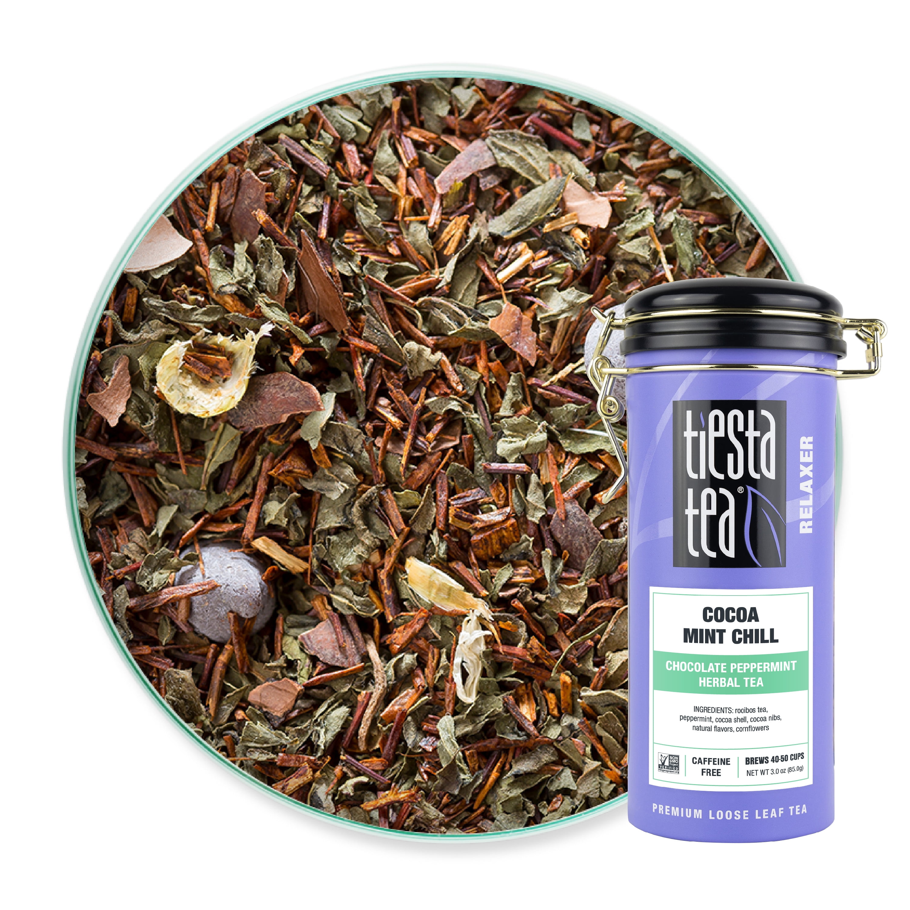 Tiesta Tea Cocoa Mint Chill, Chocolate Peppermint Loose Leaf Herbal Tea, 3 oz