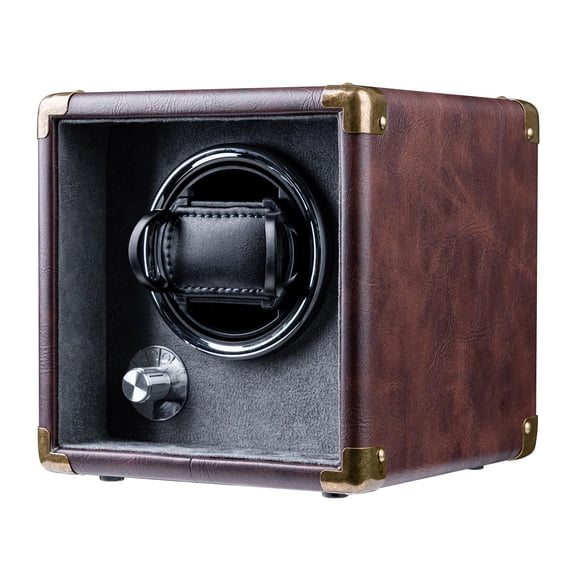 Mcbazel Single Watch Winder for Automatic Watches with LED Light, Customize PU