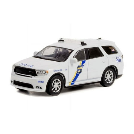 2019 Dodge Durango Police, White - Greenlight 42990E/48 - 1/64 scale Diecast Model Toy Car