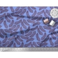thumbnail image 2 of Soimoi Blue Cotton Duck Fabric Artistic Banana Leaves Decor Fabric Printed Yard 42 Inch Wide, 2 of 3