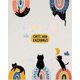 thumbnail image 1 of Calcomanías de pared de gatos y arcoíris de colores, gato acostado en la nube de estrellas del arco iris, pegatinas de pared extraíbles para pegar y despegar, vinilo DIY, decoración de arcoíris bohem JAMW Sencillez, 1 of 5