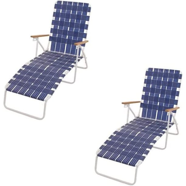 QUIETTCEX Outdoor Heavy Duty Steel Folding  Chaise Beach Lawn Patio