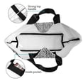 thumbnail image 4 of Balery Black Leopard Bolsa Tote Estilo Estético con Cremalleras, Bolsa de Hombro, Bolsa de Compras Grande y Plegable, 4 of 8