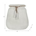thumbnail image 5 of Wide Pottery Vase for Living Room Decor - Ceramic Flower Vase with Woven Jute Accents for Home, Bedroom, House and Office Table - Classic Accent Display for Mantel and Console - 16", White & Brown, 5 of 16
