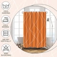 thumbnail image 4 of Orange Abstract Stripes Shower Curtain Texture Grain Modern Ornamental Decorative Creative Design Shower Curtains for Home Bathtubs Bath Decor Waterproof Fabric with Hooks 36x72 Inches Inches, 4 of 6