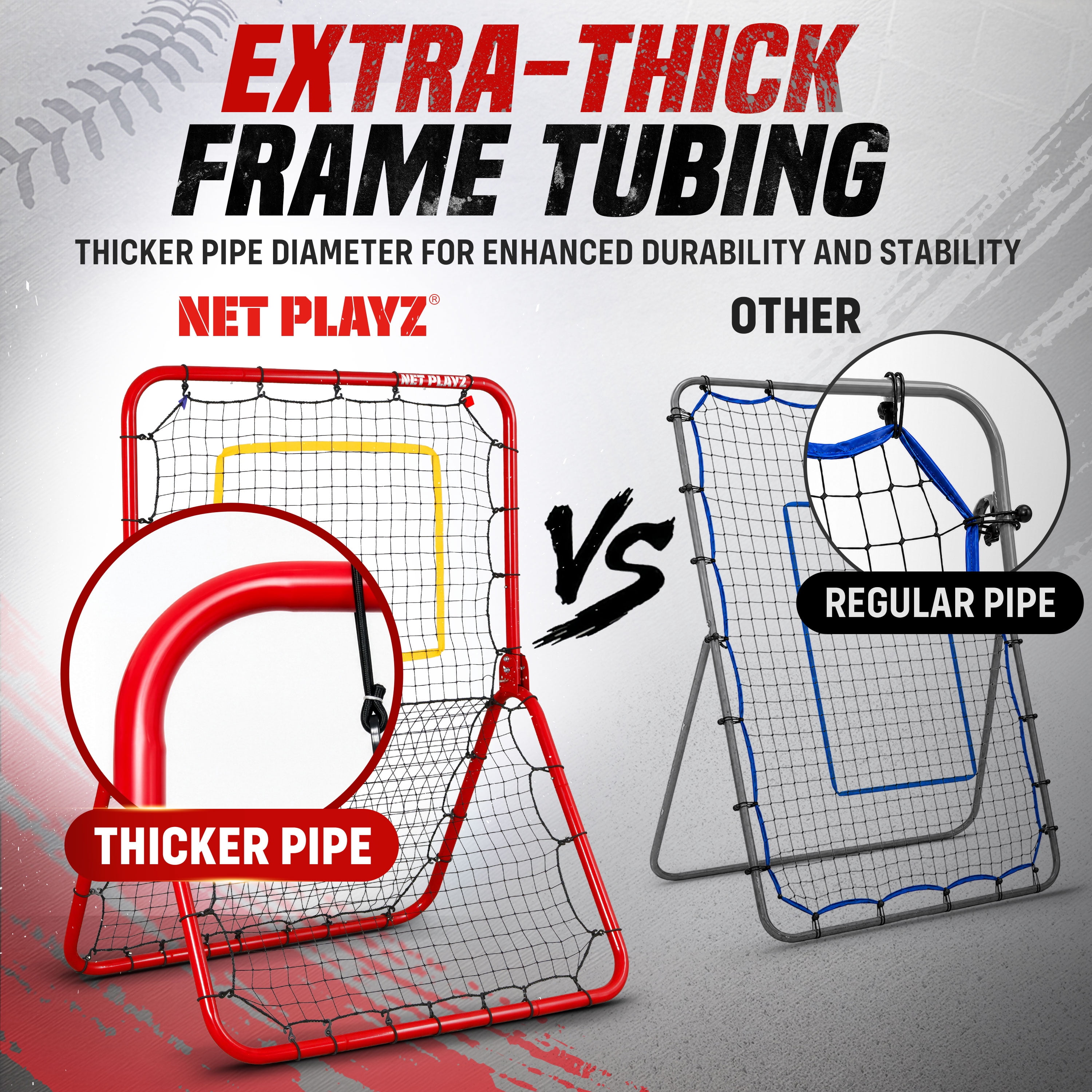 Net Playz Baseball Pitchback Rebounder Net with Adjustable Angles for Practice