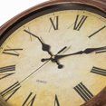 thumbnail image 5 of 15.5 in Wall Clock for Home Kitchen Living/Dining Room Office Over Fireplace Decor, Easy to Read, Rustic Bronze, Non-Ticking, Large Roman Numerals, Battery Operated, Plastic Traditional Round Clock, 5 of 5