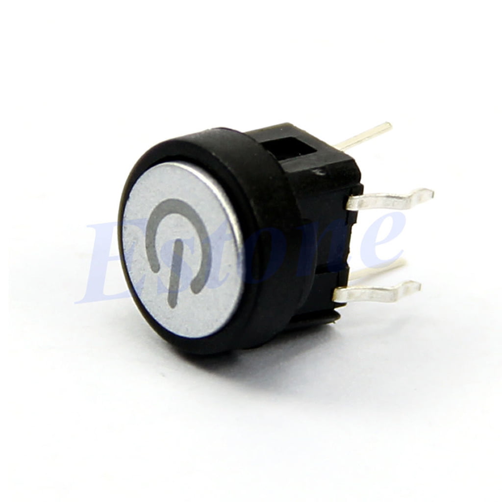 Computer Case  LED Light Power Symbol Push Button Momentary Latching Switch Red 