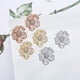 thumbnail image 3 of Finos Aretes Flor Pensamiento Swarovski Oro 14k Lam rosa Unitalla, 3 of 3