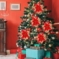 thumbnail image 3 of Flores navideñas artificiales Foohvr 16 piezas con purpurina, 3 of 4